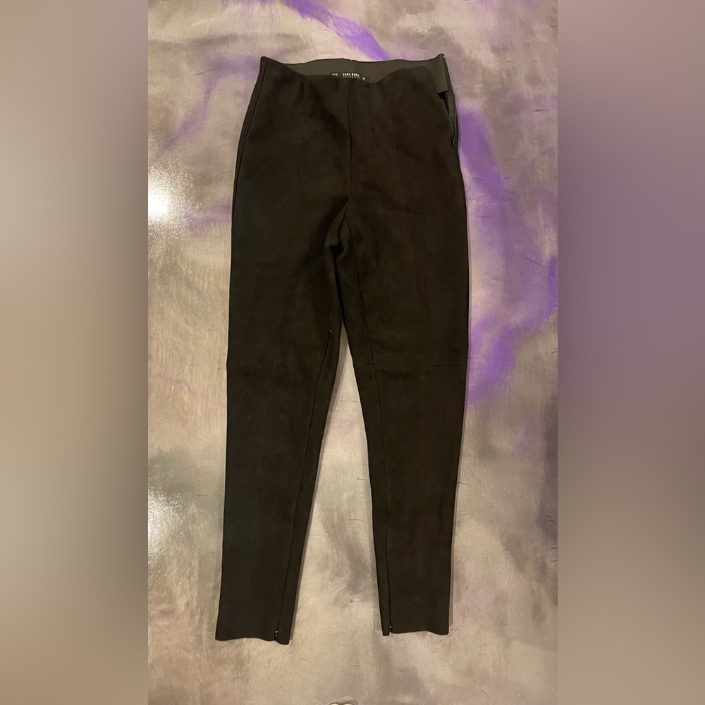 Zara faux suede pants xs